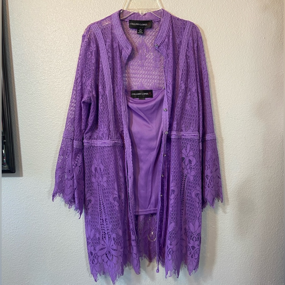 Colleen Lopez Lace Cover-Up and Tank Size PM - Picture 13 of 16